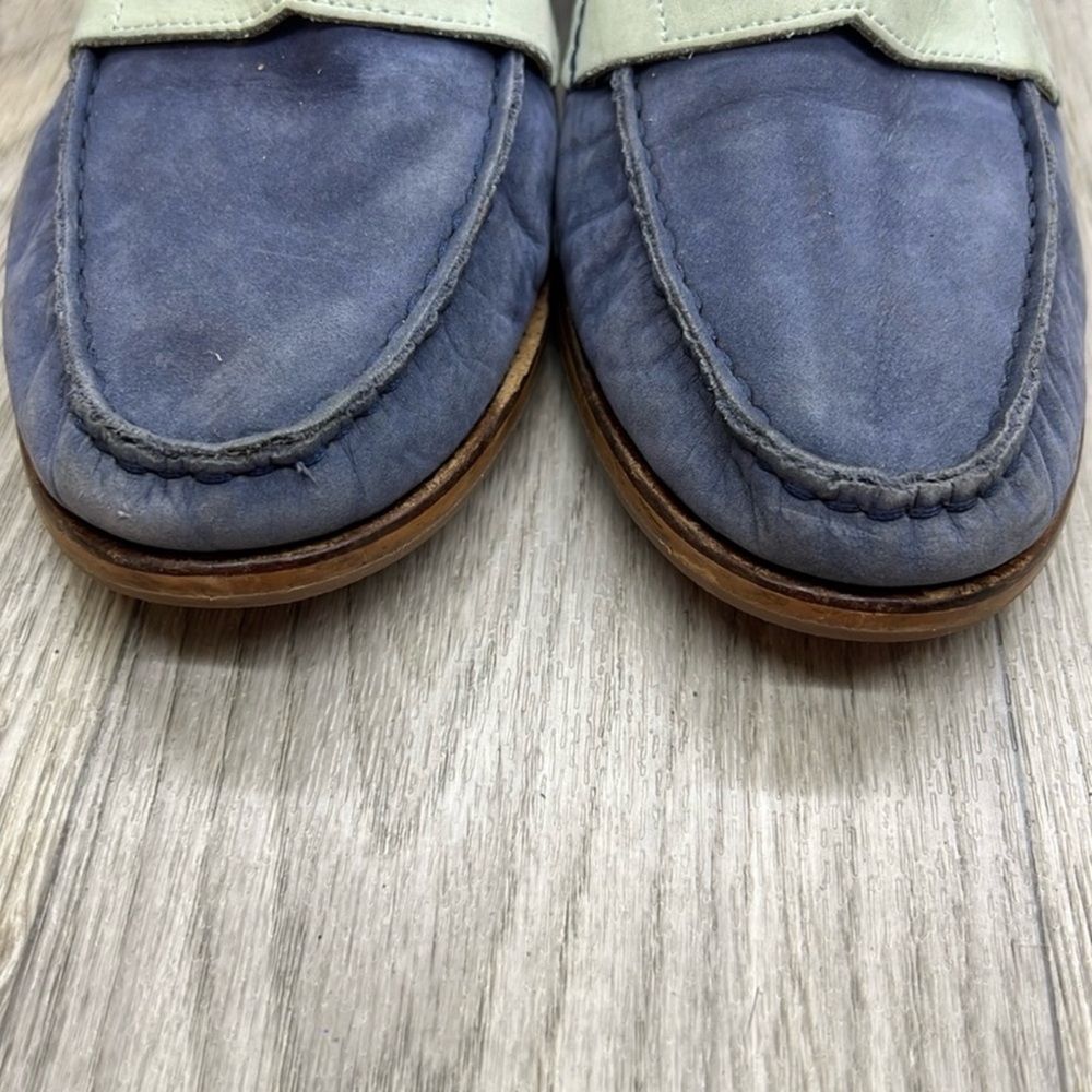 Cole Haan Navy and Light Green Loafers - Picture 3 of 10